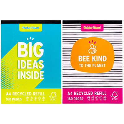 A4 Pukka Planet Recycled Refill Notepads: Assorted image number 1
