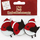 Felt Christmas Bird Embellishments: Pack of 3 image number 1