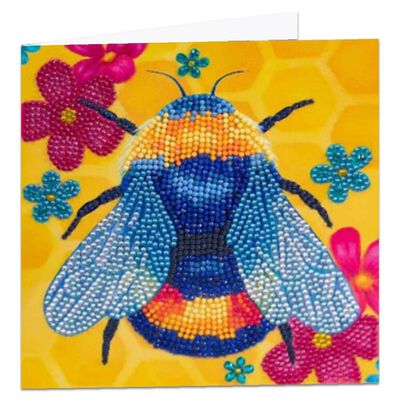 Crystal Art Card Kit: Floral Bumble Bee image number 2