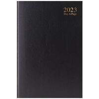 A4 Black 2023 Day a Page Diary