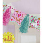 Unicorn Glitter Tassel Garland - 10ft image number 2