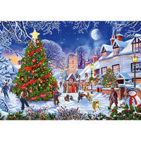 Christmas Village Past & Present 1000 Piece Jigsaw Puzzle