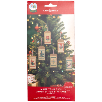 Make Your Own Cross Stitch Nutcracker Gift Tags: Pack of 24 image number 1