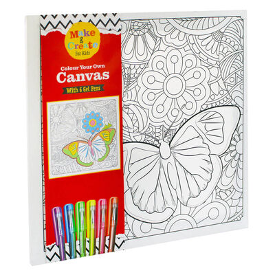 Colour Your Own Canvas with 6 Gel Pens: Butterfly image number 1