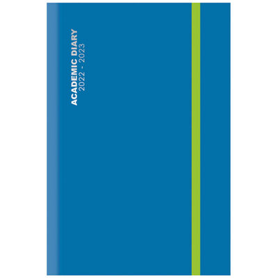 A4 Blue Contrast 2022-2023 Day a Page Academic Diary image number 1