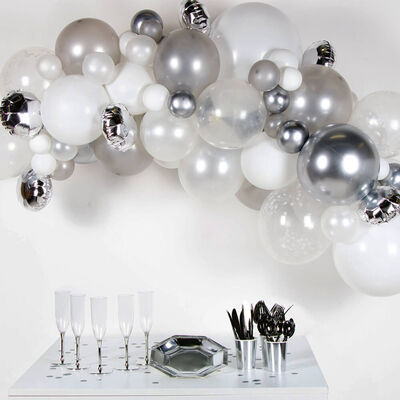 Silver Balloon Arch Garland image number 2