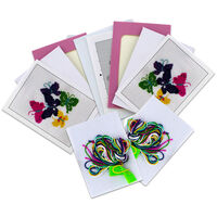 Make Your Own Cross Stitch Butterflies Card: Pack of 2