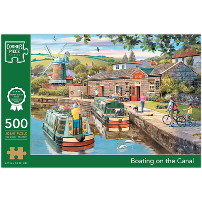 Boating On The Canal 500 Piece Jigsaw Puzzle image number 1