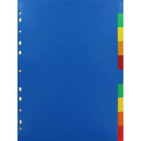 A4 Coloured Dividers - 10 Pack
