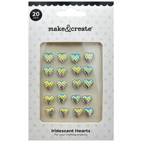 Iridescent Mini Hearts - 20 Pack