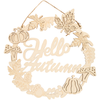 Hello Autumn Wooden Wreath image number 1