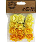 12 Yellow Paper Flowers image number 1
