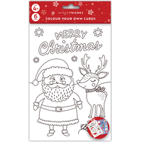 Colour Your Own Christmas Cards: Pack of 6