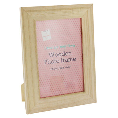 Decorate Your Own Wooden Photo Frame: 4 x 6 Inch image number 1