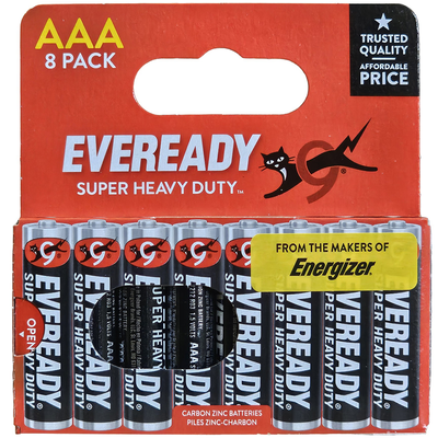Eveready Super Heavy Duty AAA Batteries: Pack of 8 image number 1