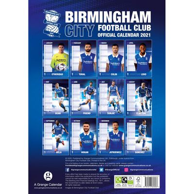 The Official Birmingham City FC Calendar 2021 image number 3