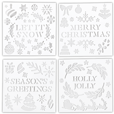 Assorted Christmas Stencils: Pack of 4 image number 3