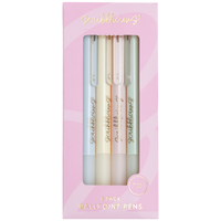 Pastel Retractable Ballpoint Pens: 6 Pack
