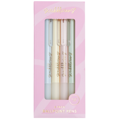 Pastel Retractable Ballpoint Pens: 6 Pack image number 1
