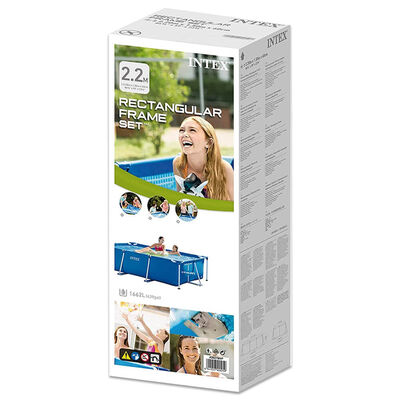 Intex Metal Frame Rectangular Swimming Pool: 220 x 150 x 60cm image number 2