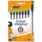 Bic Cristal Original Black Pens: Pack of 8 image number 1