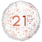 18 Inch Rose Gold 21st Helium Balloon image number 1