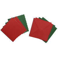 Pack of 4 Scalloped Cards and Envelopes: 6 x 6 Inches