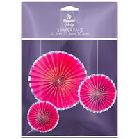 Rose Gold Ombre Paper Fan Decorations: Assorted