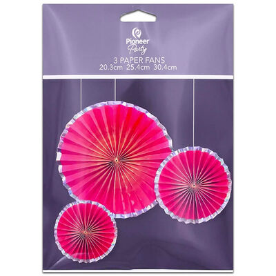 Rose Gold Ombre Paper Fan Decorations: Assorted image number 1