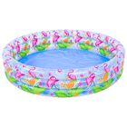 Inflatable Flamingo Printed 3 Ring Pool image number 1