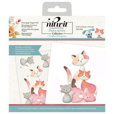 Nitwits Pawsitivity Die Cut Topper Pad: For the Love of Cats image number 1