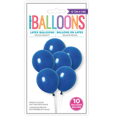 12 Inch Evening Blue Premium Latex Helium Balloons: Pack of 10 image number 1