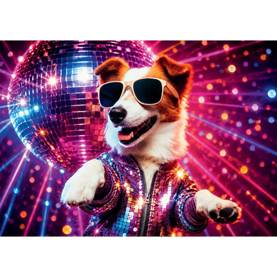 Disco Pooch 500 Piece Jigsaw Puzzle image number 2