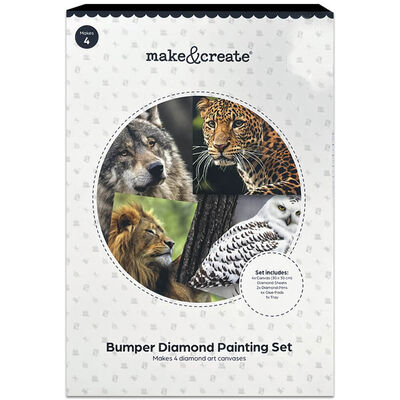 Bumper Animal Diamond Painting Set: Pack of 4 image number 1