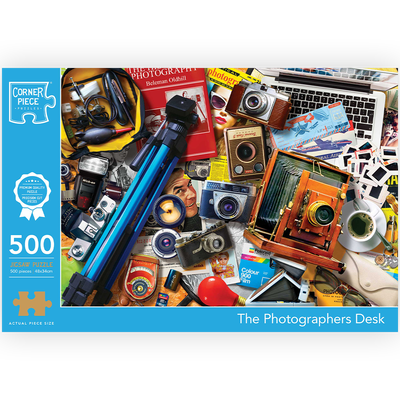 The Photographer's Desk 500 Piece Jigsaw Puzzle image number 1