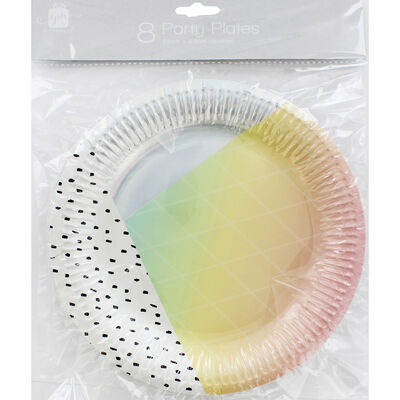 Pastel Rose Party Plates - 8 Pack image number 2