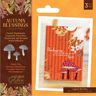 Crafter’s Companion Nature’s Garden Autumn Blessings Metal Die: Forest Toadstools image number 1