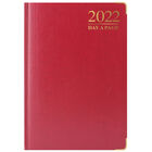 A5 Red Padded 2022 Day a Page Diary image number 1