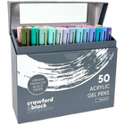 Crawford & Black Acrylic Ink Gel Pens: Pack of 50 image number 1