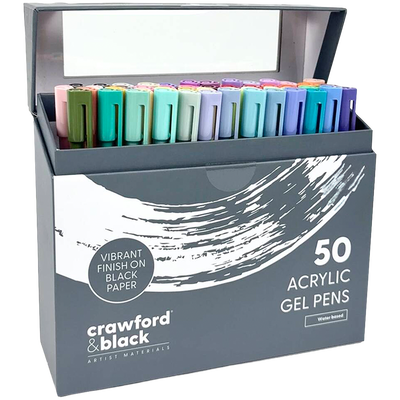 Crawford & Black Acrylic Ink Gel Pens: Pack of 50 image number 1