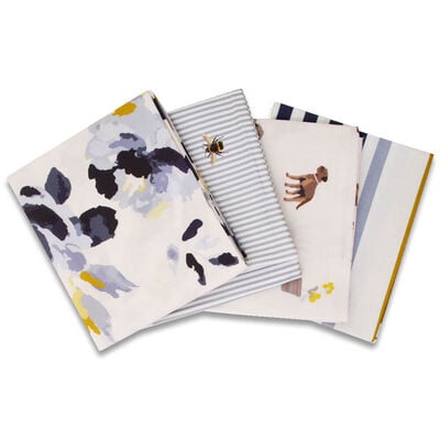 Joules Ocean Bloom Fat Quarters: Pack of 4 image number 1