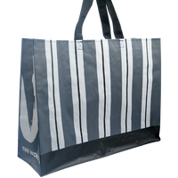 The Works Grey Stripe Shopper Bag