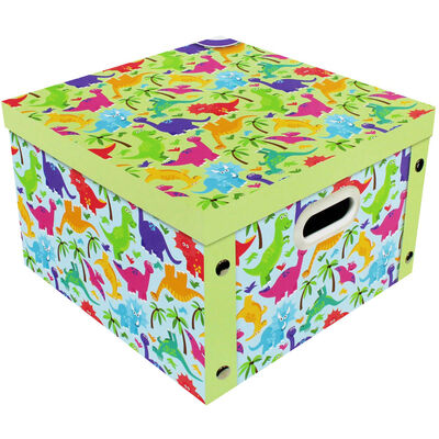 Colourful Dinosaurs Collapsible Storage Box image number 1