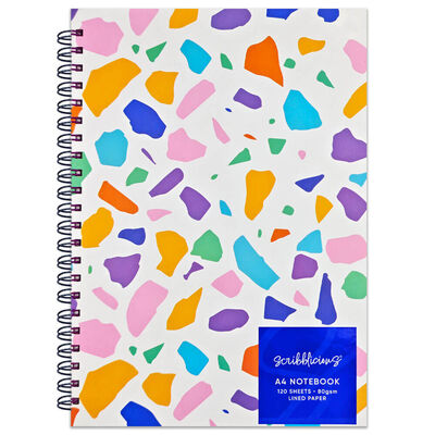 A4 Wiro Bright Abstract Notebook image number 1