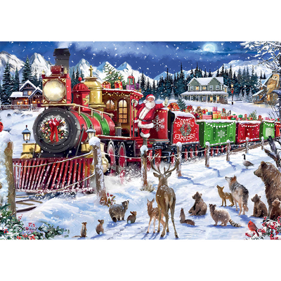 The Christmas Train 1000 Piece Jigsaw Puzzle image number 2