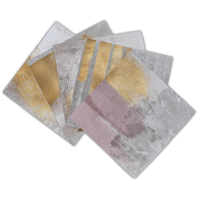 Grey and Gold Abstract Design Pad: 6 x 6 Inches image number 2