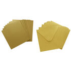 8 Gold Metallic Cards And Envelopes - 6 x 6 Inches image number 2