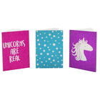 A7 Glitter Unicorn Notebooks - Pack of 3 image number 3