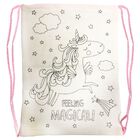 Colour Your Own Unicorn Drawstring Bag image number 2