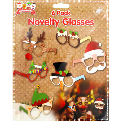Novelty Christmas Glasses: Pack of 6 image number 1